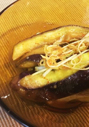 レンジで簡単！蒸しなすの甘辛酢漬け☆-レシピのメイン写真
