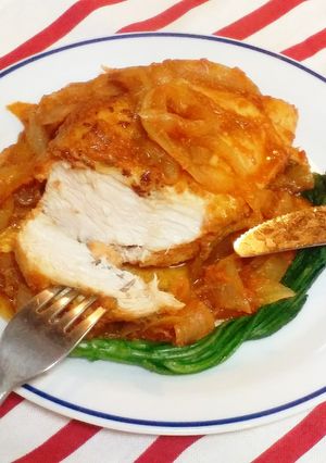 野菜ジュースでマリネ♡スパイシーチキン煮-レシピのメイン写真