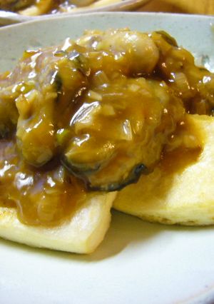 焼豆腐の牡蠣あんかけ～-レシピのメイン写真