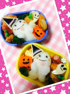 ハロウィンおばけキャラ弁-レシピのメイン写真