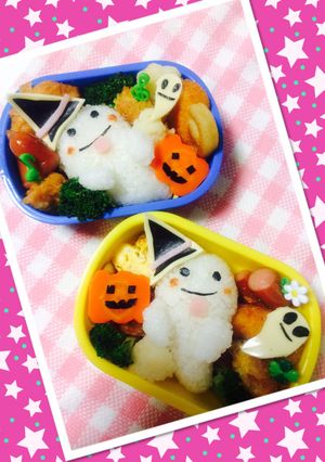 ハロウィンおばけキャラ弁-レシピのメイン写真