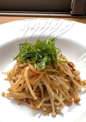 【簡単副菜】えのきの白だしバター炒め-レシピのメイン写真