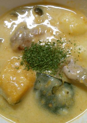 簡単！豚肉かぼちゃ じゃが芋のクリーム煮-レシピのメイン写真