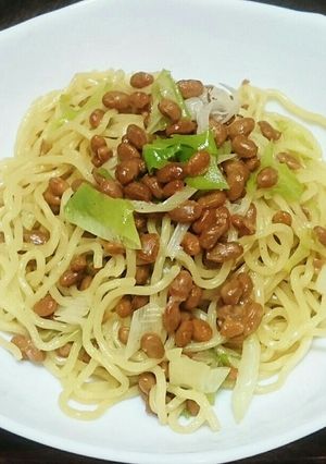 ねぎと納豆の焼きそば-レシピのメイン写真
