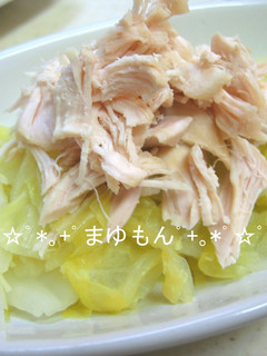 親子で☆ささみとキャベツの蒸しサラダ-レシピのメイン写真