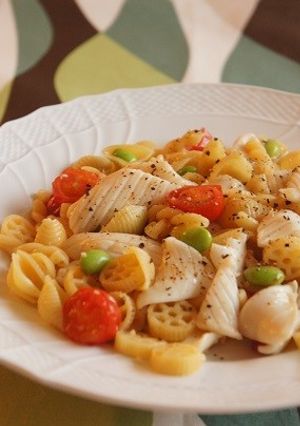 ワンポットパスタ☆イカとトマト枝豆-レシピのメイン写真