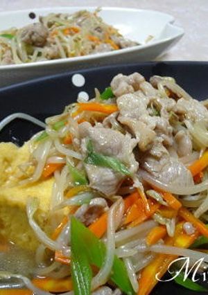 厚揚げの豚肉と野菜あんかけ-レシピのメイン写真