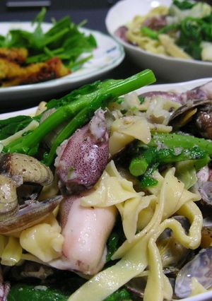 ひいかと菜の花の春爛漫パスタ-レシピのメイン写真