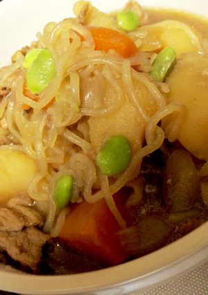 豚肉も美味！豚肉でほっくり肉じゃが☆-レシピのメイン写真