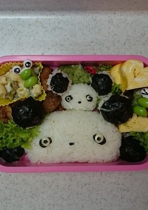 たれパンダキャラ弁-レシピのメイン写真