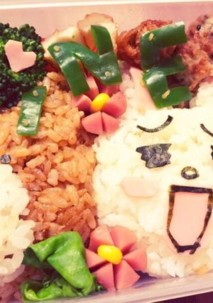 LINE コニー&ブラウン キャラ弁-レシピのメイン写真