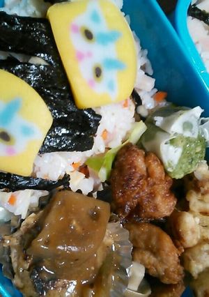チビ雨の親子遠足*洋風ちらし弁当-レシピのメイン写真