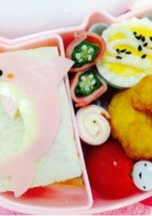 ピンクのイルカ弁当…♩-レシピのメイン写真