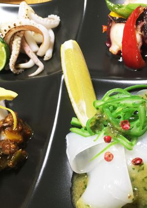 イカのカルパッチョ三度豆のサラダ添え-レシピのメイン写真
