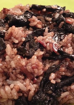秋田産香茸と青森産にんにくのリゾット風-レシピのメイン写真