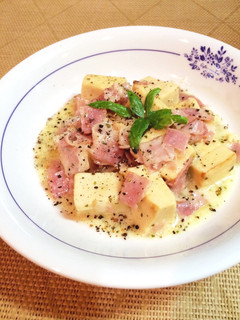 高野豆腐のカルボナーラ風クリーム煮込み!-レシピのメイン写真