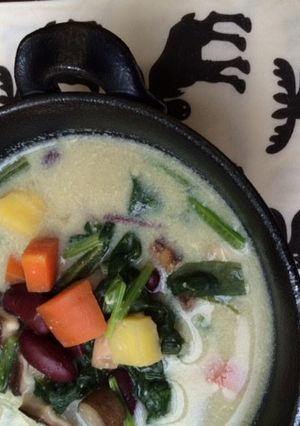 秋野菜と豆乳のあったか薬膳美スープ-レシピのメイン写真