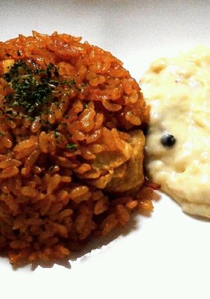 ♡チキンピラフとホワイトソース♡-レシピのメイン写真