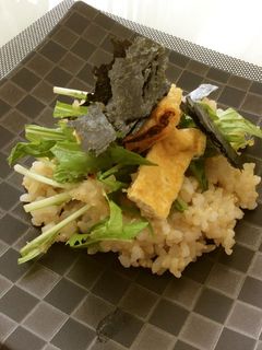 玄米ご飯のお揚げ丼☆マクロビ-レシピのメイン写真