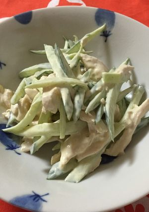 美味しい〜きゅうりと鶏肉の辛子マヨサラダ-レシピのメイン写真
