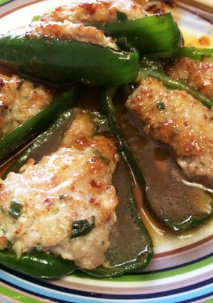 餃子のタネの残りで【ピーマンの肉詰め】-レシピのメイン写真