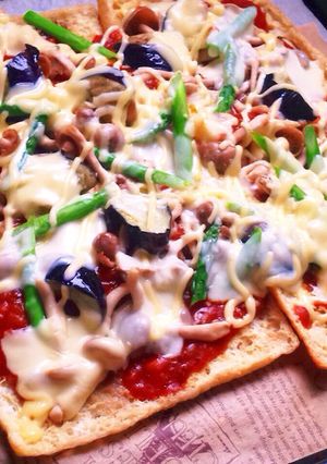 油揚げで特大ピザ-レシピのメイン写真