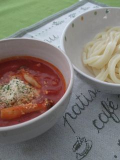 トマトつけうどん-レシピのメイン写真