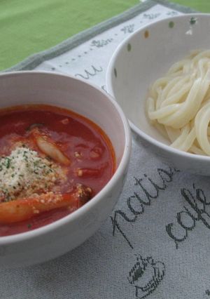 トマトつけうどん-レシピのメイン写真