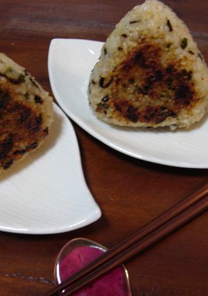 焼きおにぎり　〜にんにく＆塩昆布-レシピのメイン写真