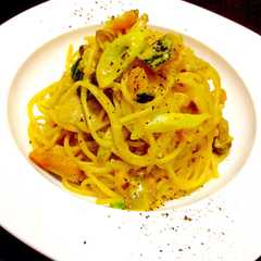 รูปของ かぼちゃと長ねぎのワンポットパスタ♪