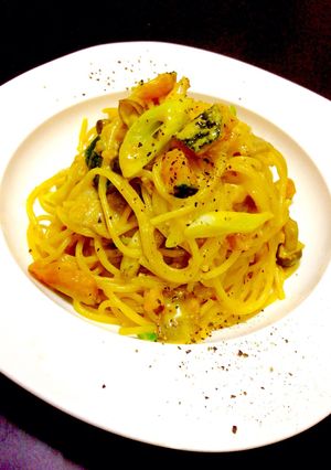かぼちゃと長ねぎのワンポットパスタ♪-レシピのメイン写真