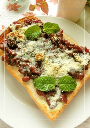 塩がイイ✯粉チ×スキミル 粒あんトースト-レシピのメイン写真