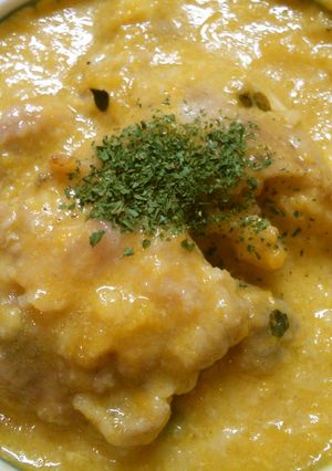 簡単！　鶏もも肉の　カボチャクリーム煮♡-レシピのメイン写真