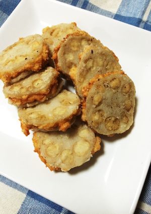 レンコンはさみ揚げ・ピーマン肉詰め-レシピのメイン写真