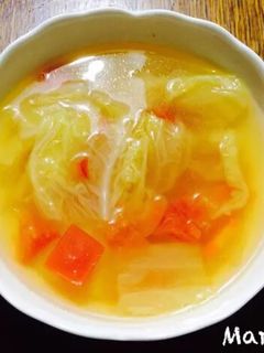 白菜とトマトのコンソメスープ-レシピのメイン写真