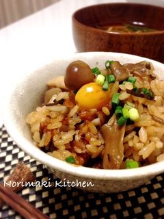舞茸と塩昆布の炊き込みご飯♡-レシピのメイン写真