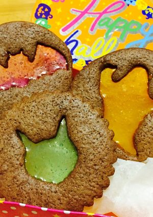 ハロウィンのステンドグラス風クッキー-レシピのメイン写真
