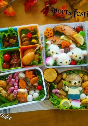 リラックマ運動会弁当-レシピのメイン写真