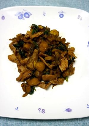秋オススメ中華！栗豚舞茸菠薐草-レシピのメイン写真