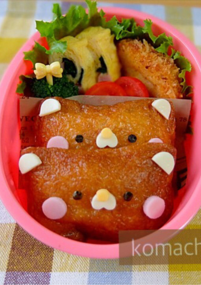 おいなりさん くまくん♡幼稚園 お弁当-レシピのメイン写真