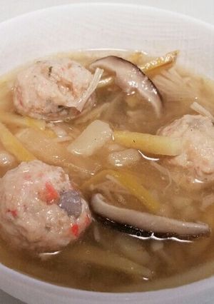 ★生姜でぽかぽか★鳥団子の中華スープ-レシピのメイン写真