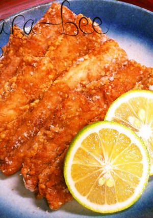 サクッサク香ばしい☆秋刀魚の胡麻竜田揚げ-レシピのメイン写真