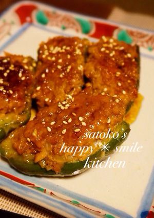 お弁当にも◎コク旨てりやきピーマン肉詰め-レシピのメイン写真
