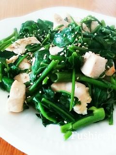 空芯菜と鶏肉の炒めもの-レシピのメイン写真