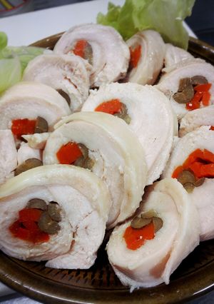 ごぼうとにんじんのやわらかロール蒸し鶏-レシピのメイン写真