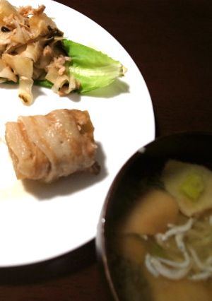 庄内麩としらす、ワカメのみそ汁-レシピのメイン写真