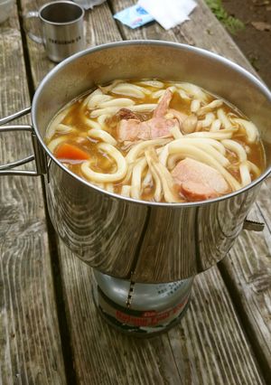 山カレーうどん ペペロンチーノ風-レシピのメイン写真