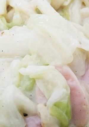 きゃべつとかつおぶしのクリームうどん-レシピのメイン写真