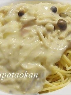 キノコのクリームパスタ-レシピのメイン写真