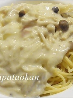 キノコのクリームパスタ-レシピのメイン写真